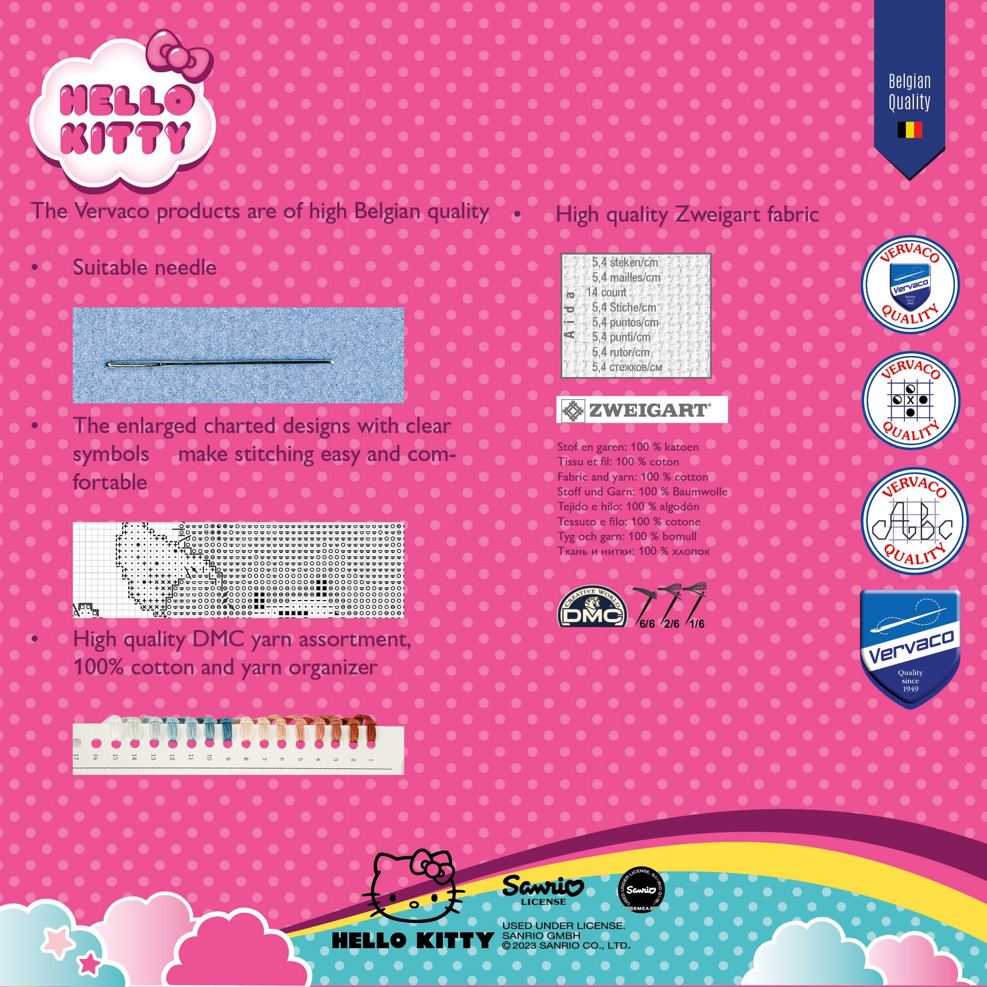 Amazon.com: Vervaco PN-0151913 14 Count Hello Kitty Rainy