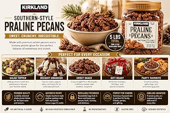 Kirkland Signature Praline Pecans 2.5lb (Family Bundle) Pack of 2