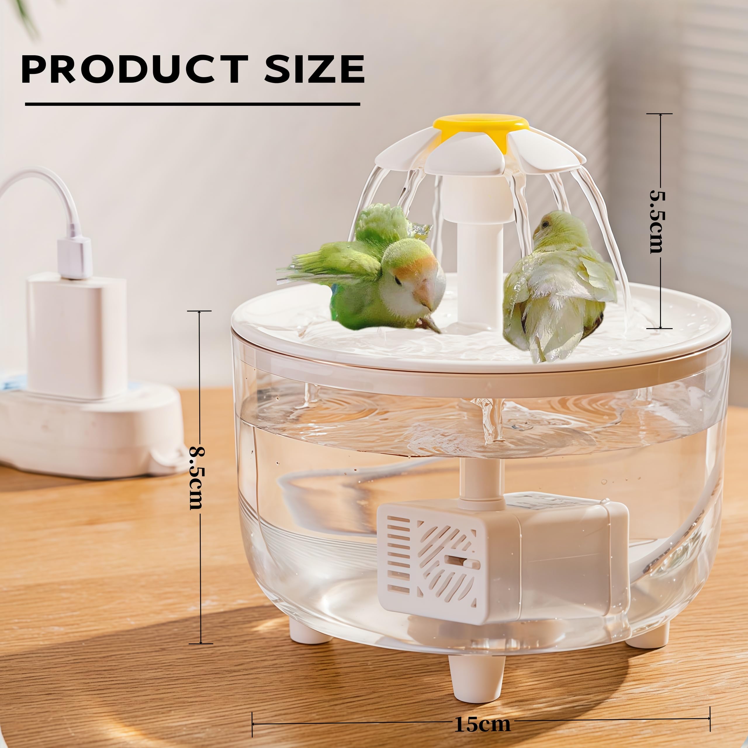 Bagno per uccelli automatico,Uccello doccia alimentato USB con pompa acqua avvolgente, cabina doccia per uccelli, spegnimento automatico a causa della mancanza di acqua, per il bagno di pappagalli