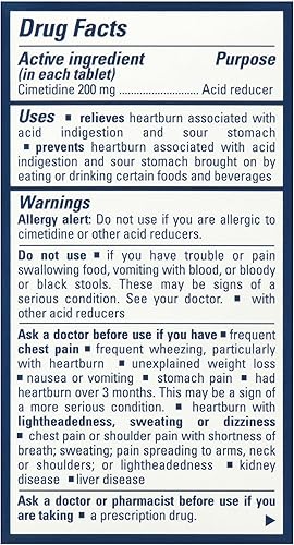 Miniatura 9 de Tagamet HB 200 mg reductor de ácido de cimetidina y alivio de la acidez estomacal, alivia y previene la indigestión, 70 unidades