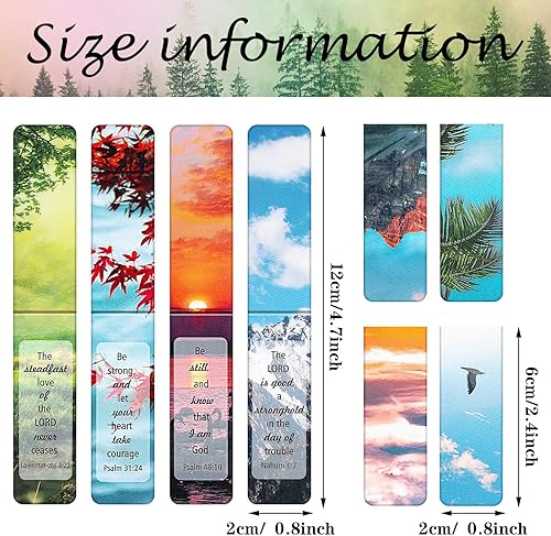 Miniatura 2 de 32 marcapáginas magnéticos, marcadores de página magnéticos inspiradores, paisajes naturales, clips de página, para estudiantes, profesores,