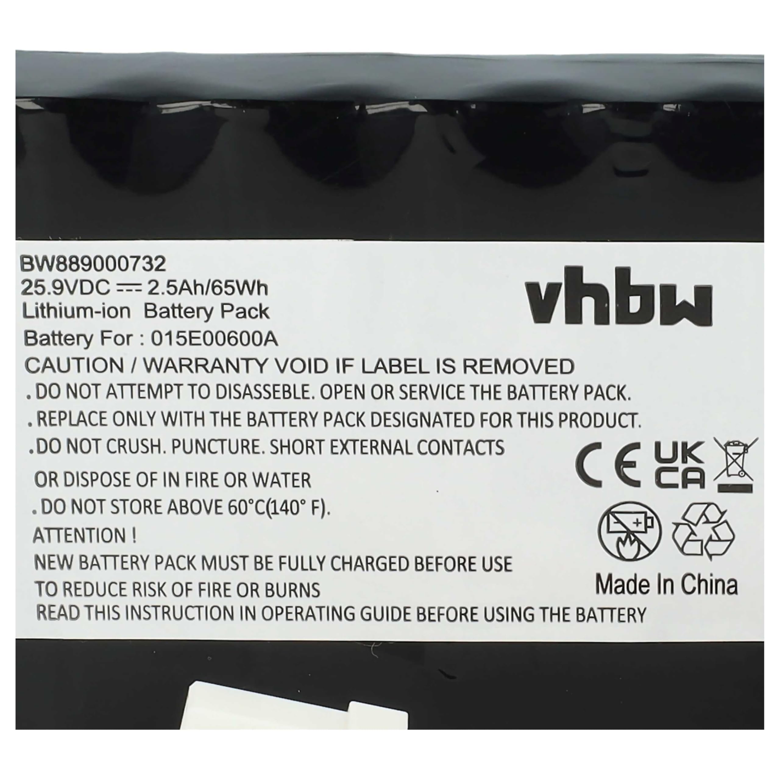 vhbw Batterie Compatible avec Tech Line Next Tech DX2, LX2, SX2 Robot Tondeuse Tondeuse (2500mAh, 25,9V, Li-ION)