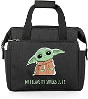 Vista 19 de PICNIC TIME Star Wars Mandalorian Grogu On The Go - Lonchera suave y enfriadora, bolsa de almuerzo aislada, (gris jaspeado)