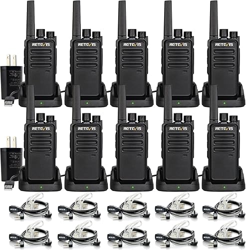 Retevis RT68 Radios bidireccionales de largo alcance walkie talkies para adultos radio de 2 vĂas con auriculares walkie talkie recargable con base Retevis RT68 Radios bidireccionales de largo alcance walkie talkies para adultos radio de 2 vĂas con auriculares walkie talkie recargable con base
