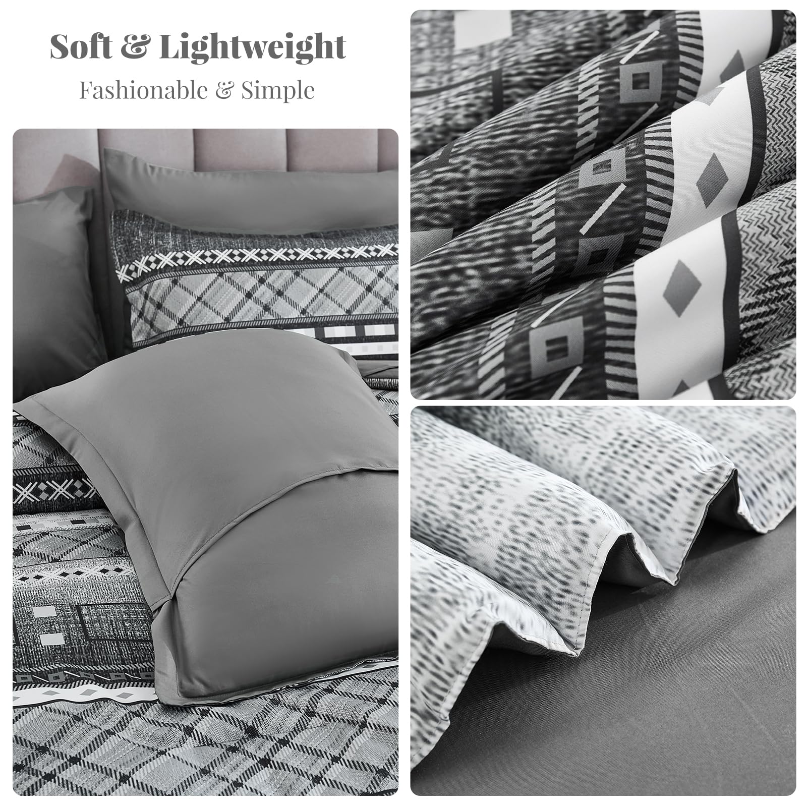 WONGS BEDDING Gestreiftes Schmusetuch Set 8-teilig Tröster Bettwäsche-Set-YS01AB091442Q8U-A