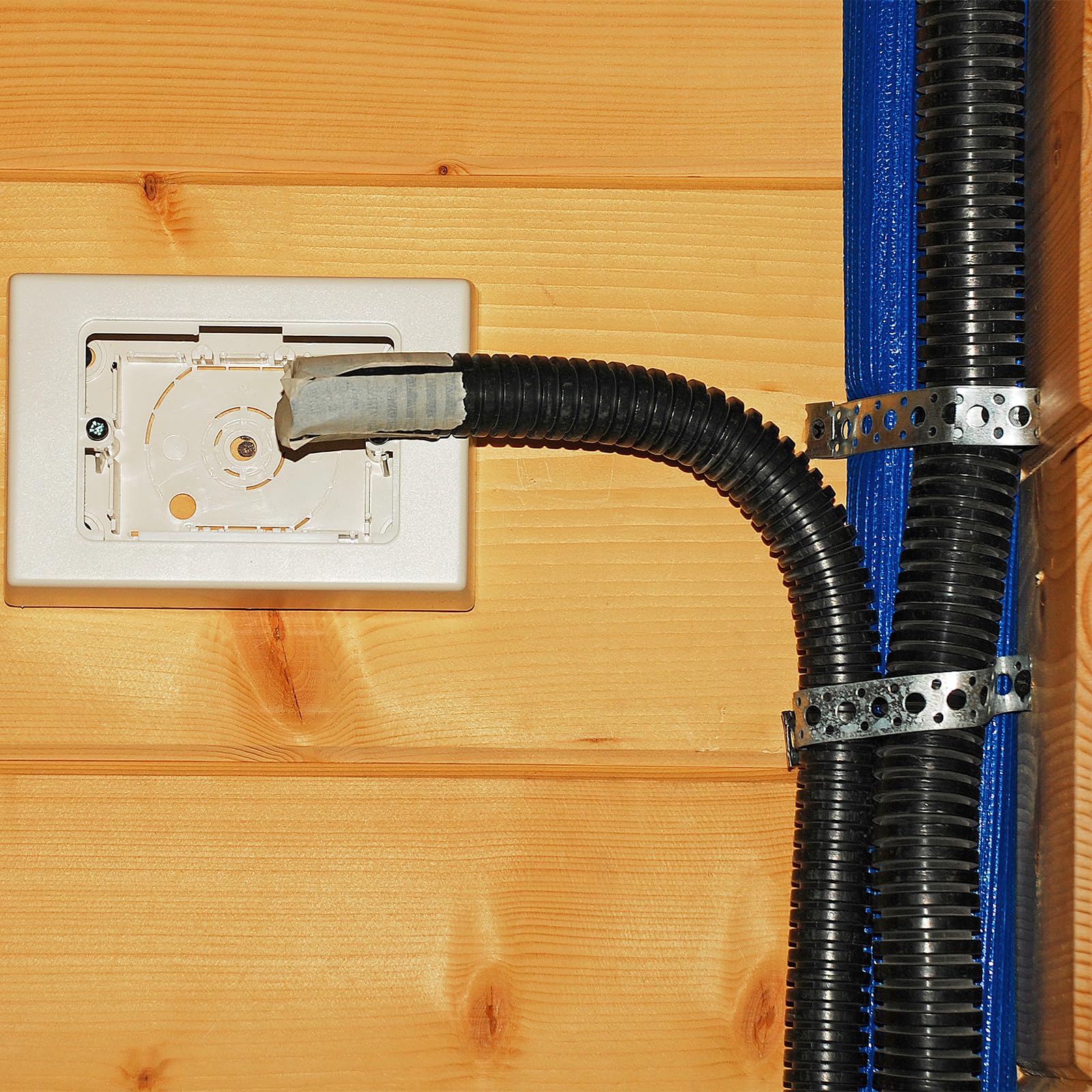 QUARKZMAN 7/8" x 50' Tubo de Manguera Dividida para Cable Protector Flexible Convoluto Conducto de Cable Dividido Protector Manguito de Protección de Cable Flexible Blanco