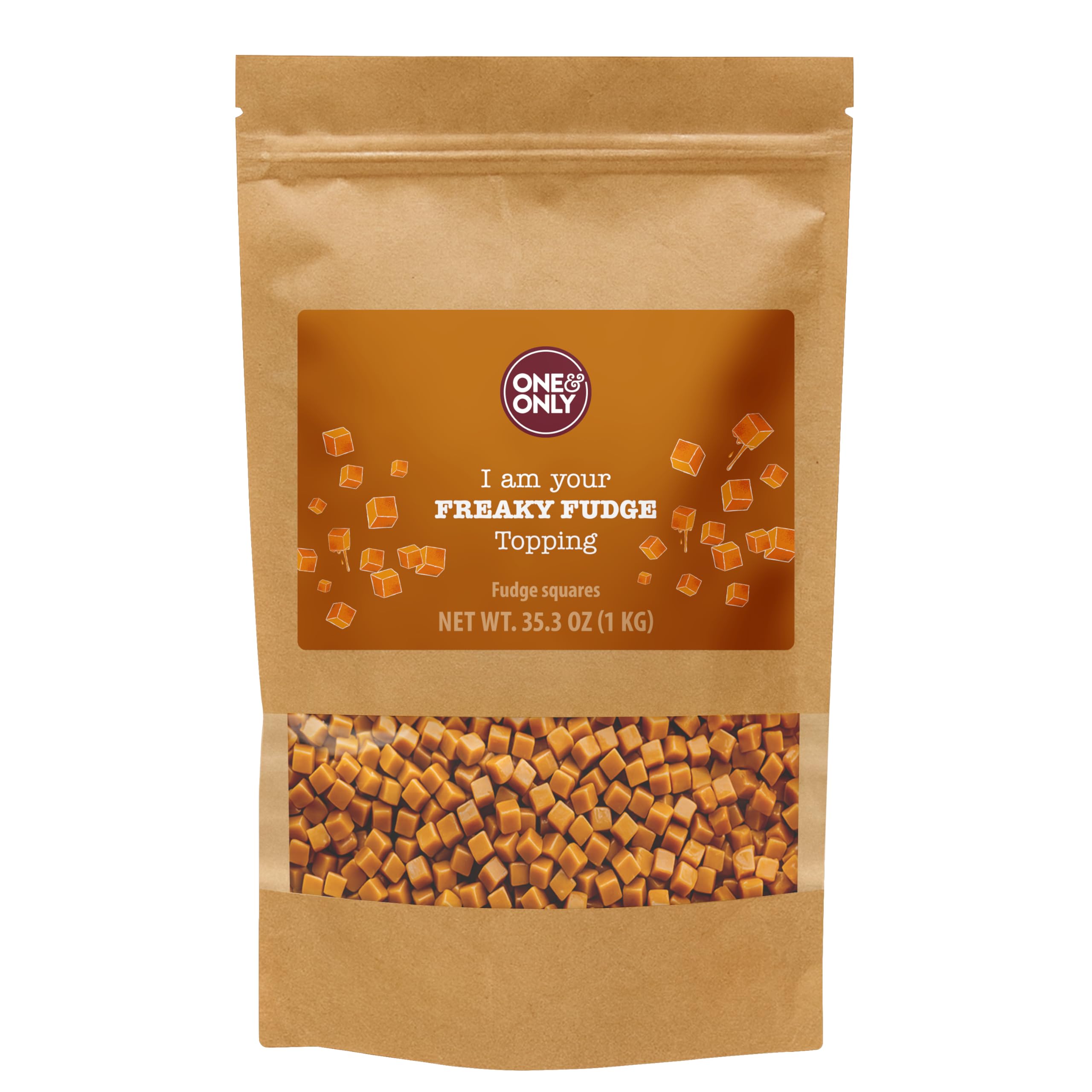 One&Only Topping Freaky Fudge 1 kg - Kleine Würfel aus softem Karamell