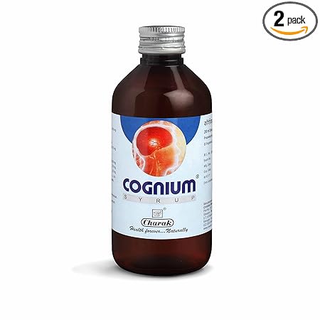 Charak Pharma Cognium Syrup for Brain health and memory function - 200 ml (Pack of 2)