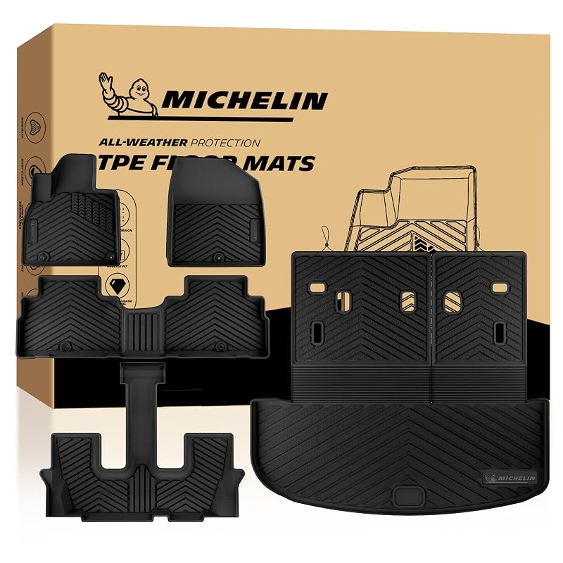 Tapetes Automotivos MICHELIN Premier para Kia Telluride 2020–2025 em TPE, Kit com 5 peças