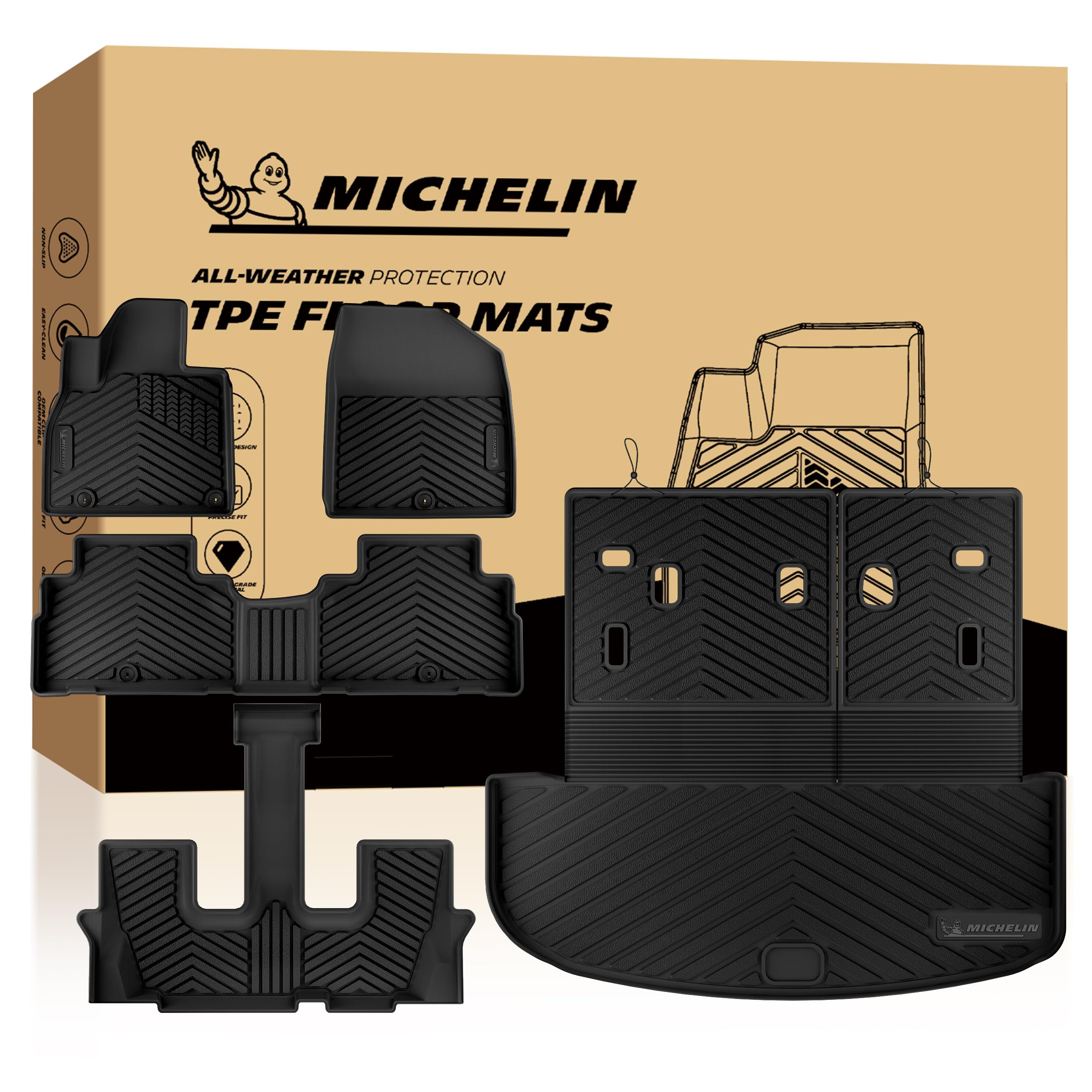 Michelin Vehicle Mats for 2020-2025 Kia Telluride (5 Piece)