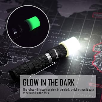 UltraTac A1 LED Flashlights - 600 Lumens, IP68 Waterproof, AA Battery Pocket Flashlight for Camping, Hiking, Emergency | 3 Modes, Compact EDC Keychain Light