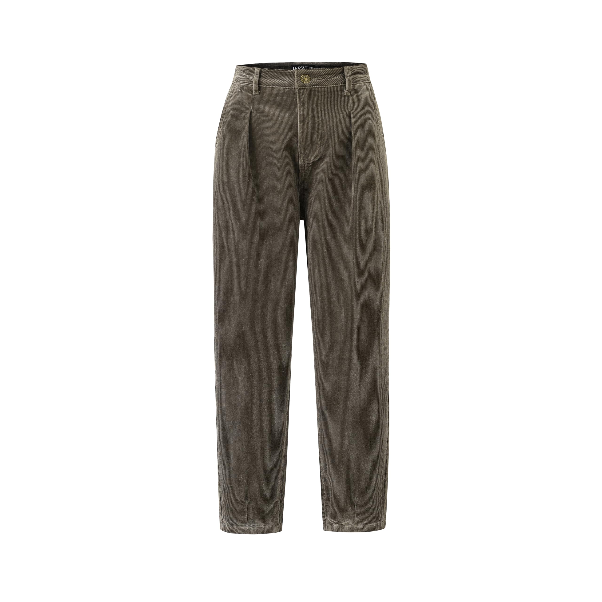 Womens Casual Corduroy Ankle Pants High Waisted Straight Leg with Pockets Loose Fit Trousers for Fall Winter