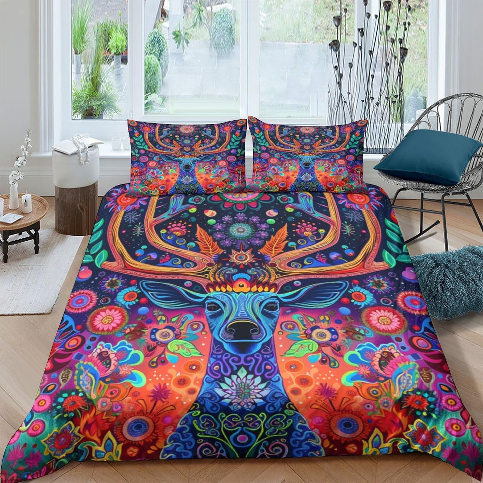 Stampato in 3D Pronipote tibetano Copertina Stampata Microfibra Disegnata Set Di Biancheria Da Letto Stile Morbido Con 2 Federe,Double（200x200cm）, Per Adolescenti E Adulti