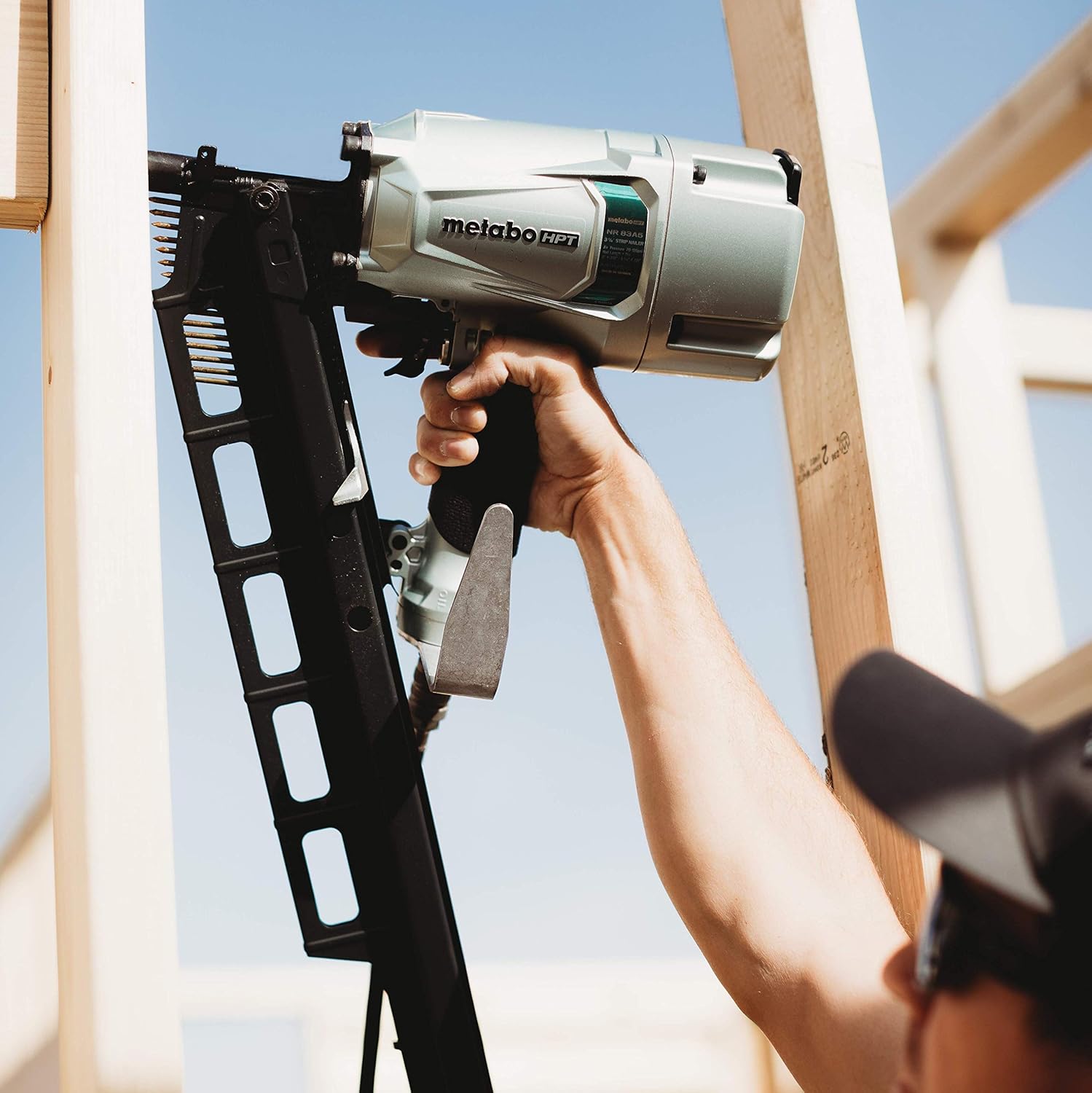 Black Friday - 40% OFF Metabo HPT Framing Nailer, Pneumatic, 2-Inch up to 3-1/4-Inch Plastic Collated Full Head Framing Nails, 21 Degree Magazine, 5-Year Warranty (NR83A5S)