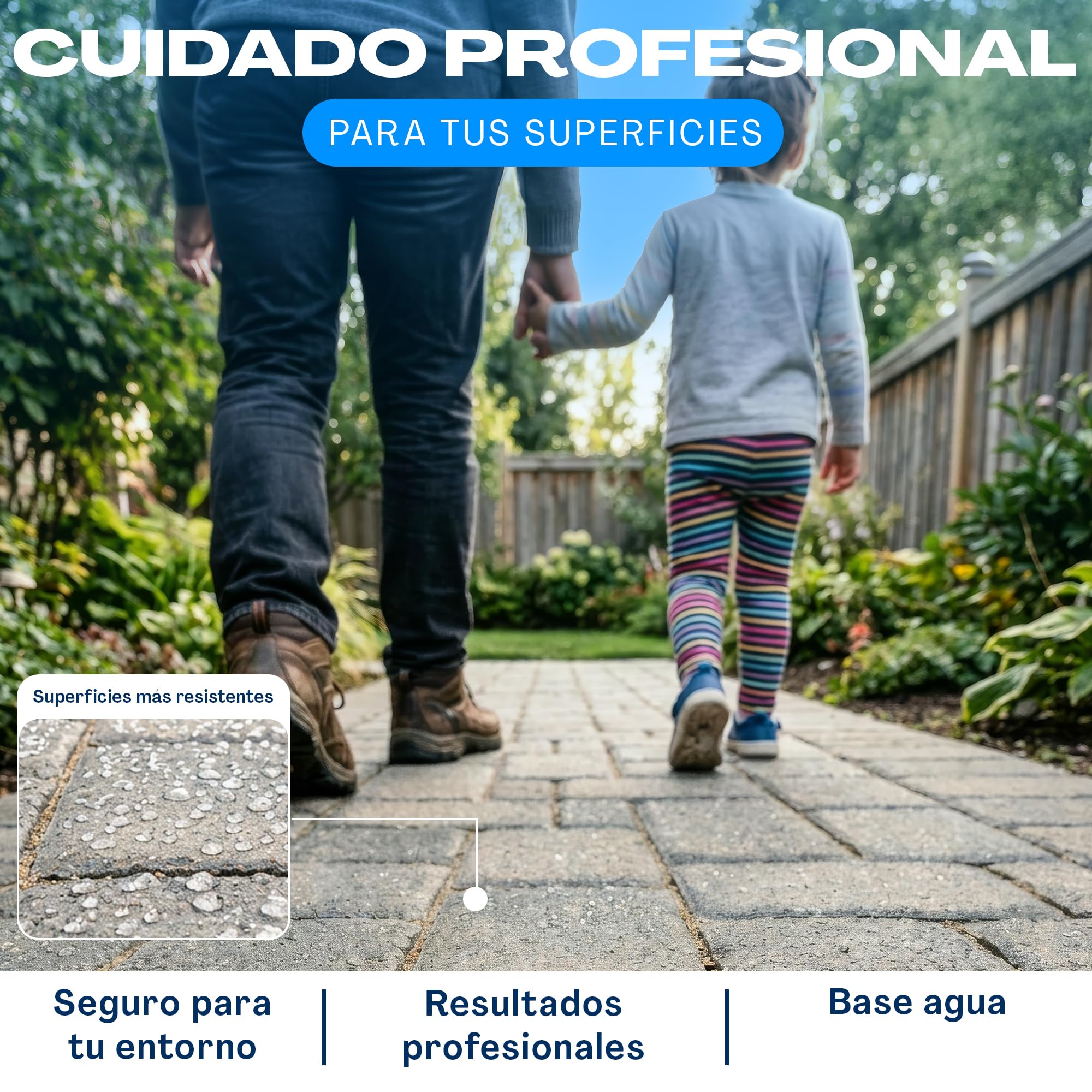 Hidrofugante Impermeabilizante 5L para 30-50 m2 | Hidrofugante Invisible para Fachadas, Terrazas, Piedra y Hormigón | Previene las manchas verdes, suciedad y humedad
