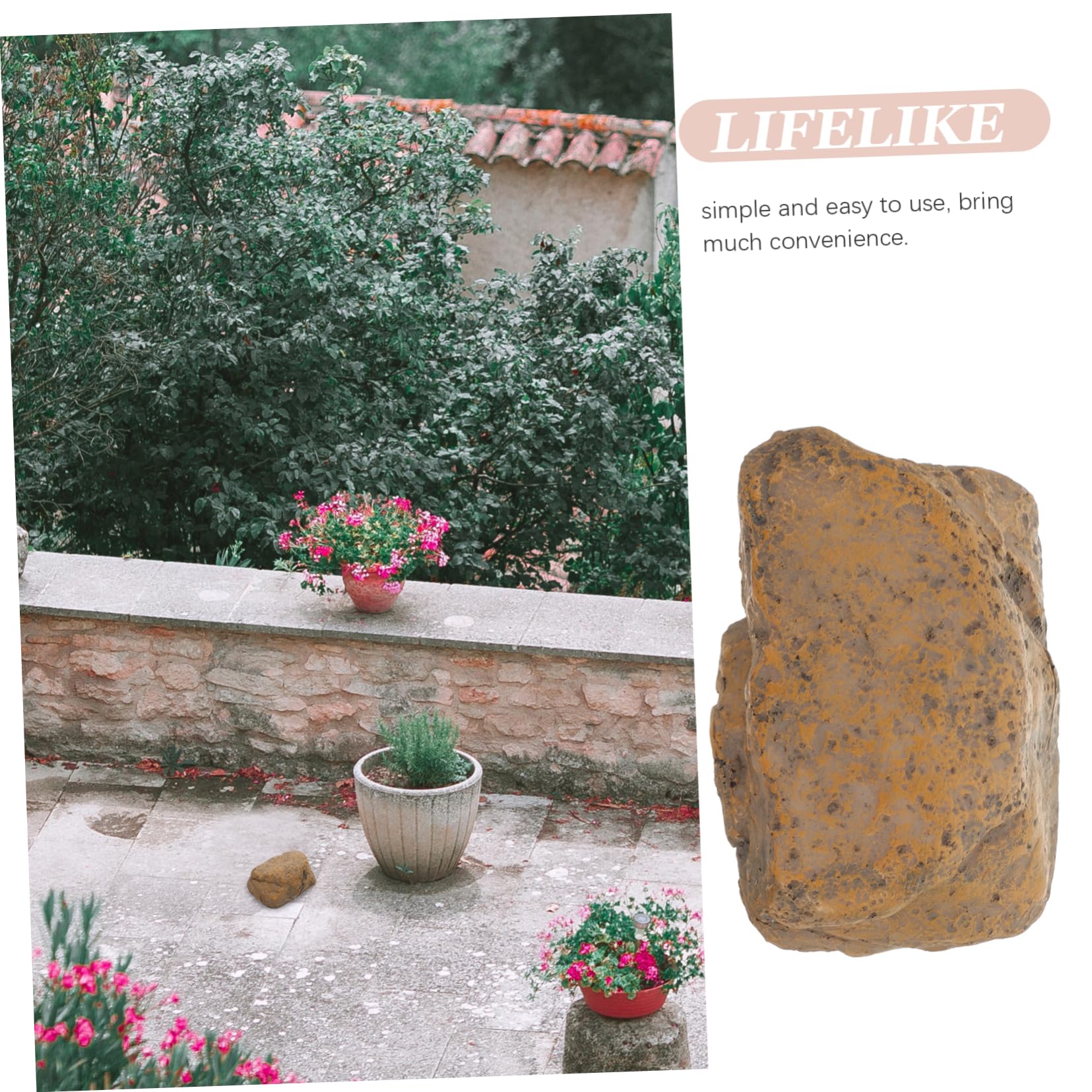Veemoon 4pièces Boîte à Clés Pierre Faux Rangement Sécurisé Pour Extérieur Cachette Discrète Pour Jardin Et Terrasse