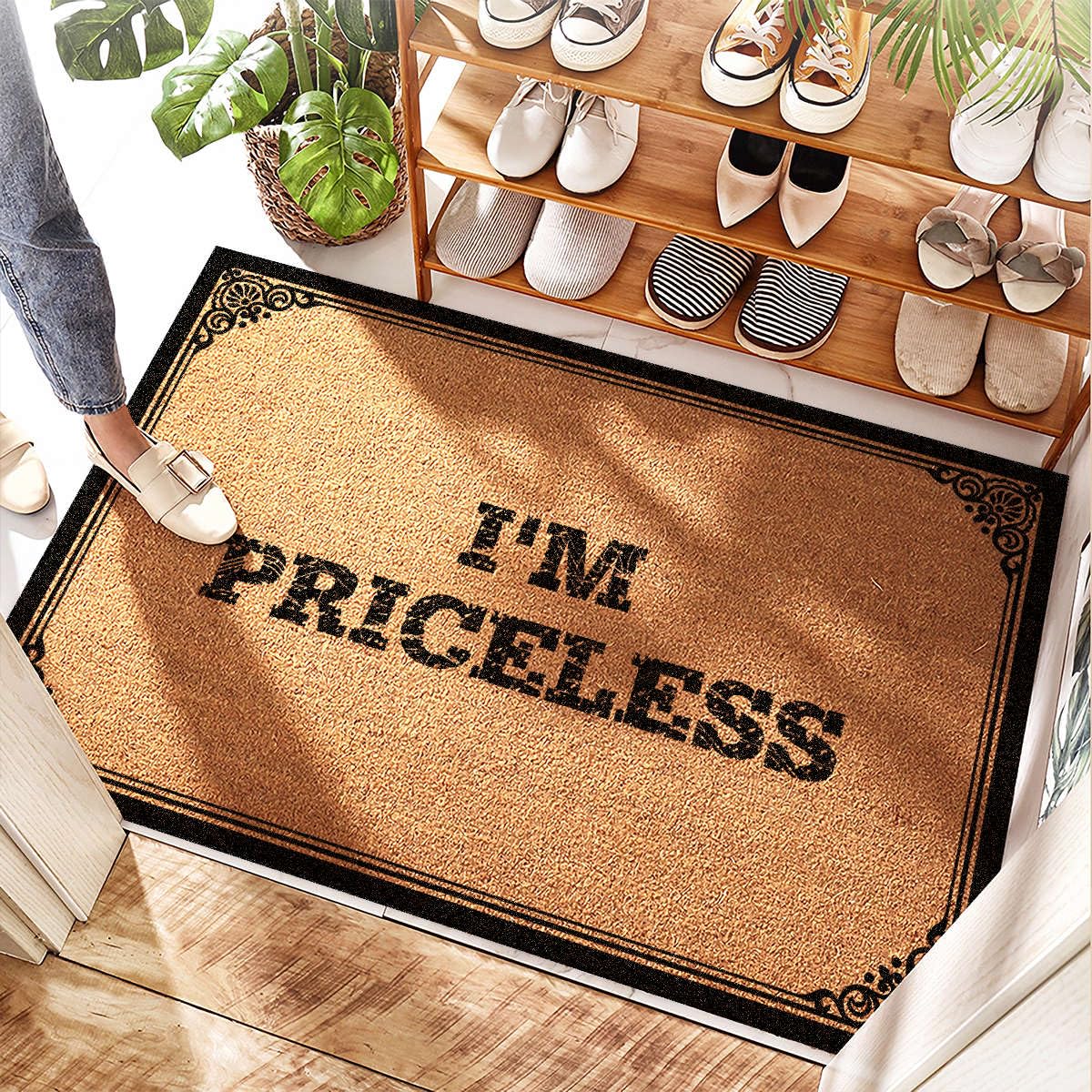 Tapis de cuisine en jute anti-salissure et anti-glisse