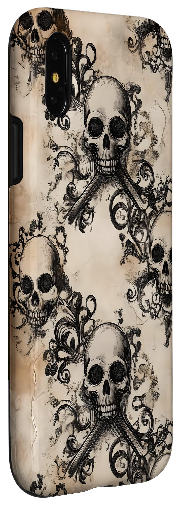 iPhone X/XS Vintage Skull Pattern Gothic Case - Image 3