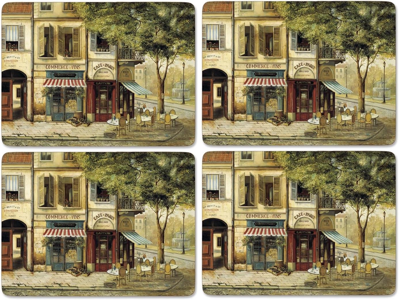 Portmeirion Home & Gifts Parisian Scenes Placemats S/4 (s), Wood, Multi-Colour, 29 x 40.1 x 0.58 cm