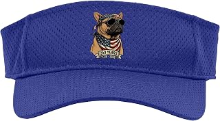 Patriotic French Bulldog 250 Years USA Independence Sport Sun Visor