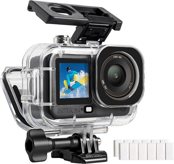 FitStill Custodia impermeabile 60 m per DJI Osmo Action 6, design a doppia scarpa fredda, anello di tenuta ispessito, lente in vetro ottico, accessorio DJI Osmo Action 6 - 1