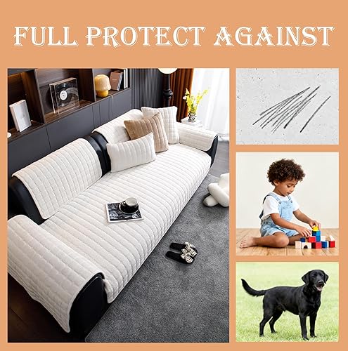 Miniatura 4 de Funda de sofá para mascotas, lavable, protector de sofá para perros con diseño antideslizante, funda para muebles apta para mascotas