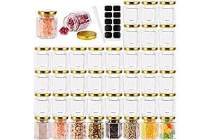 3 oz. Hexagon Glass Jars with Lids