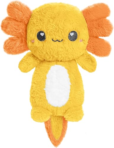 Miniatura 15 de Axolotl - Almohadilla térmica sin perfume para microondas para mujeres y niños, bonita almohada de peluche suave y acogedora calentable de animales