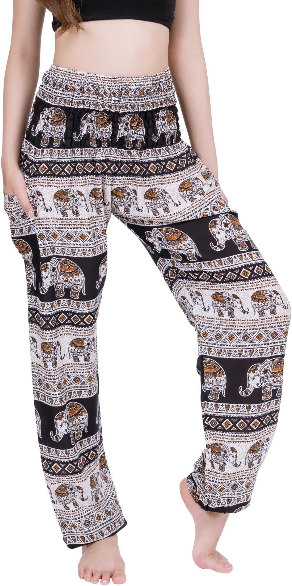 CHAINUPON Harem Pants Women Flowy Trouser Yoga Boho Hippie Clothes