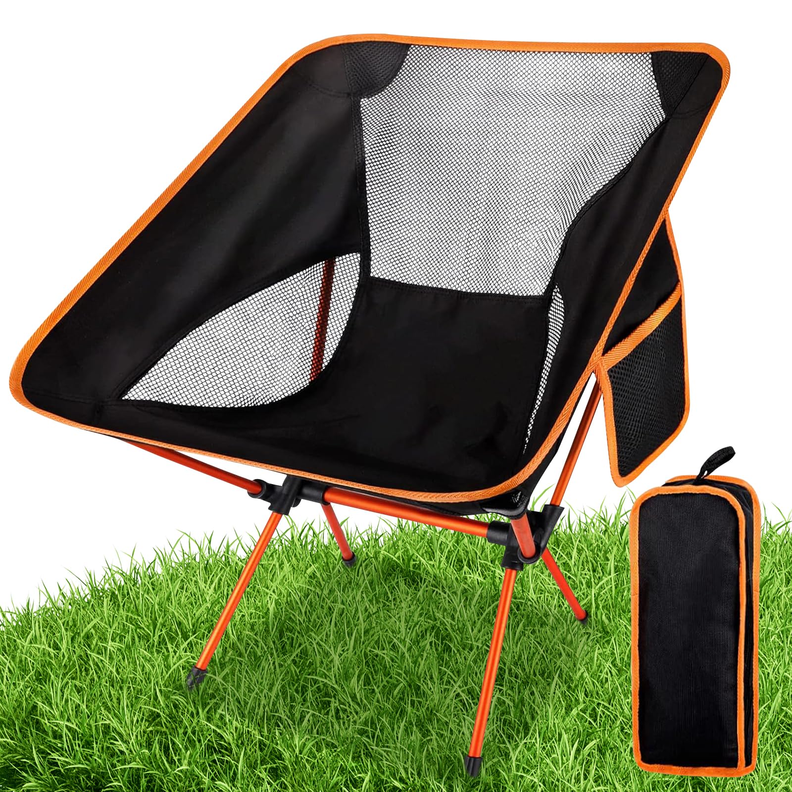 UCAMP Silla de Camping Plegable,Silla Plegable Camping, Silla Plegable Ultraligera Compacta Portátil con Bolsa de Almacenamiento portátil,Ligera para Jardín,Playa,Pesca,Camping,Viajes,Senderismo