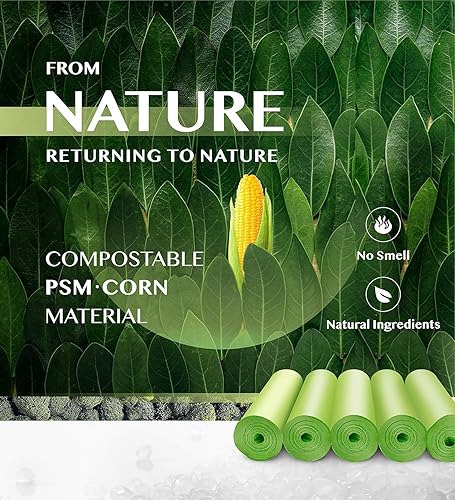 Miniatura 4 de FORID - Bolsas de basura compostables de 13 galones de alto, bolsas de basura de cocina, 80 unidades sin perfume, bolsas de basura medianas de 55