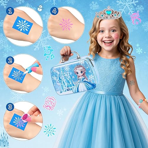 Miniatura 6 de Kids Makeup Set for Girls Toys, 34Pcs Washable Princess Make Up Kit w/ Dress Up Accessories, Christmas Birthday Princess Gifts Toys for Girls Kids