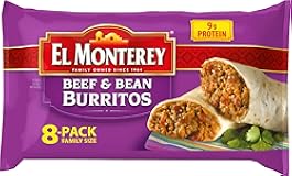 El Monterey Beef and Bean Burritos Made with Real Beef&comma; 8 Ct Box