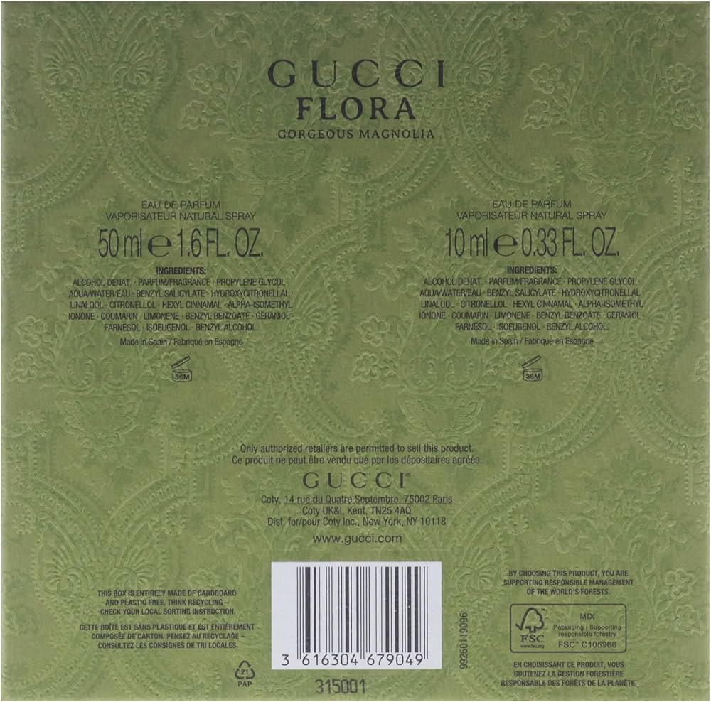 Amazon.com : Gucci Flora Gorgeous Magnolia for Women - 2 Pc