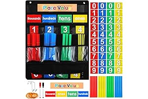 Number Flip Chart: Counting Caddie and Place Value Pocket Chart for Classroom...