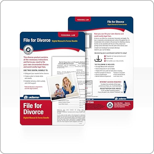Miniatura 2 de Adams Archivo de divorcio CD, Manual y formularios en CD (ALC601)