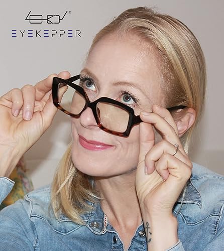 Miniatura 2 de Eyekepper Gafas de lectura cuadradas para las mujeres con bloqueo de luz azul lectores de computadora - negrotortuga +2.00