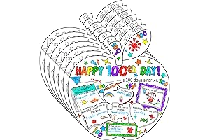 Zoyeven 100th Day of School Coloring Posters: Learning Fun for Little Learners