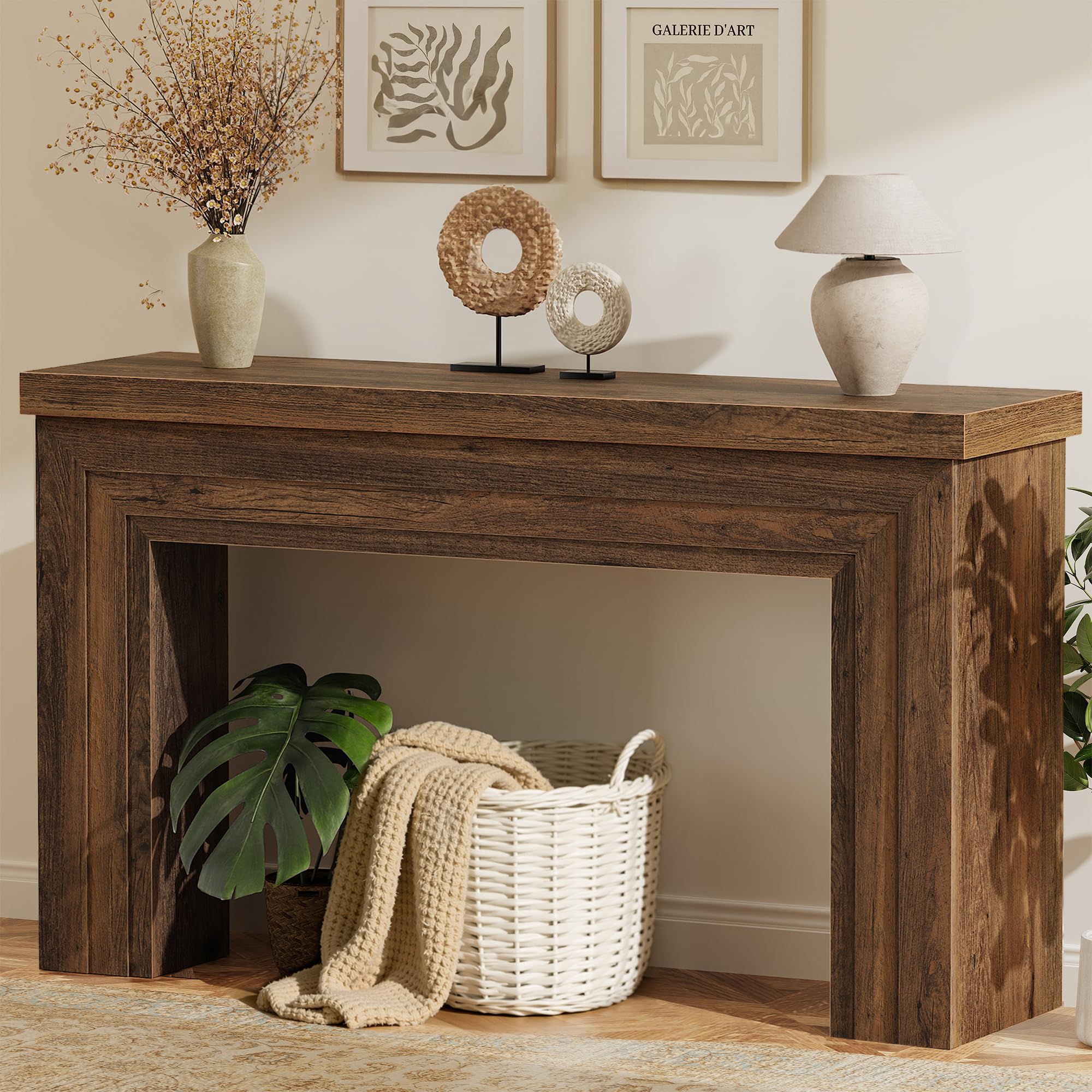 54-Inch Rustic Entryway Console Table