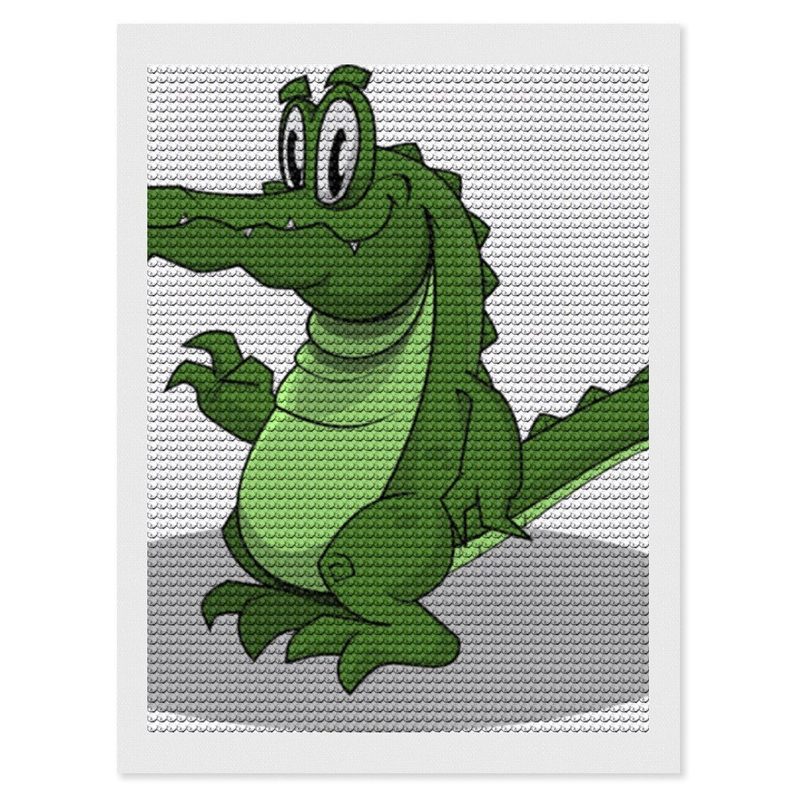 DWVTSLH Crocodile Diamond Painting Kits for Adults, Personalized Diamond Photo Art Full Drill, DIY 5D Diamond Art Painting Kits for Beginners, Home Wall Decor 12"x16"