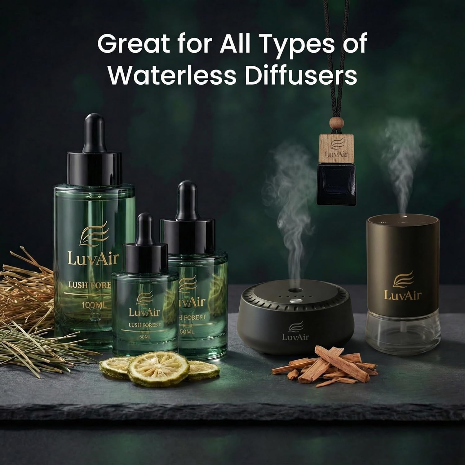 LuvAir™ Woody Collection Aroma Oil Refill – Warm, Earthy Fragrance for Car and Home Waterless Diffusers (50 ml, Lush Forrest) - Image 6