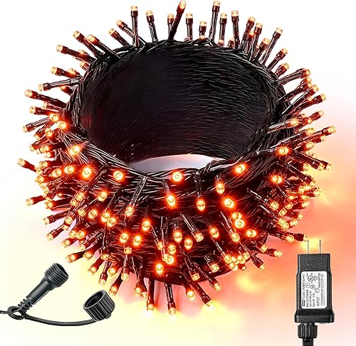 Miniatura 13 de WBao - Cadena de luces de Navidad para interiores y exteriores, 300 LED, 108 pies, super brillantes, con certificación UL, 8 modos de luz,