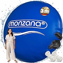 Monzana® Poolkissen 3m Winter Rund Chlorbeständig 2X Seil PVC Verstärktes Material bis -20° Doppelnaht Sicherheitsventil 6 Ösen Luftkissen Pool Abdeckung