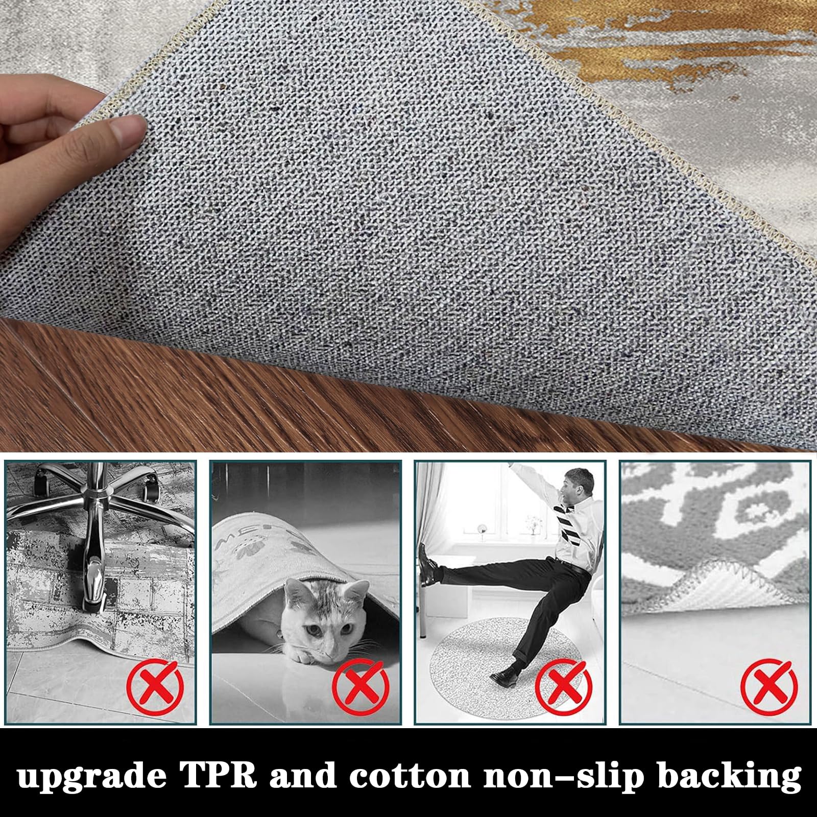 Tapis de Sol Bureau Protège Sol sous Chaise Tapis de Chaise de Bureau Tapis Gaming Sol pour Sols durs Tapis de Sol Gamer for Chambre Salon Protège Parquet Chaise roulettes 150 x 200 cm