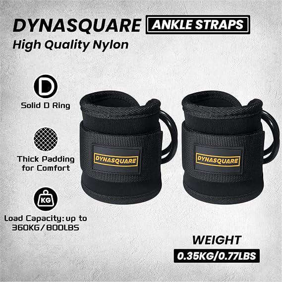 Cable Machine Attachments Set Combo, Heavy Duty Solid Steel LAT Pulldown Attachments with Exercise Handles & Ankle Straps, Home Gym Machine Accessories