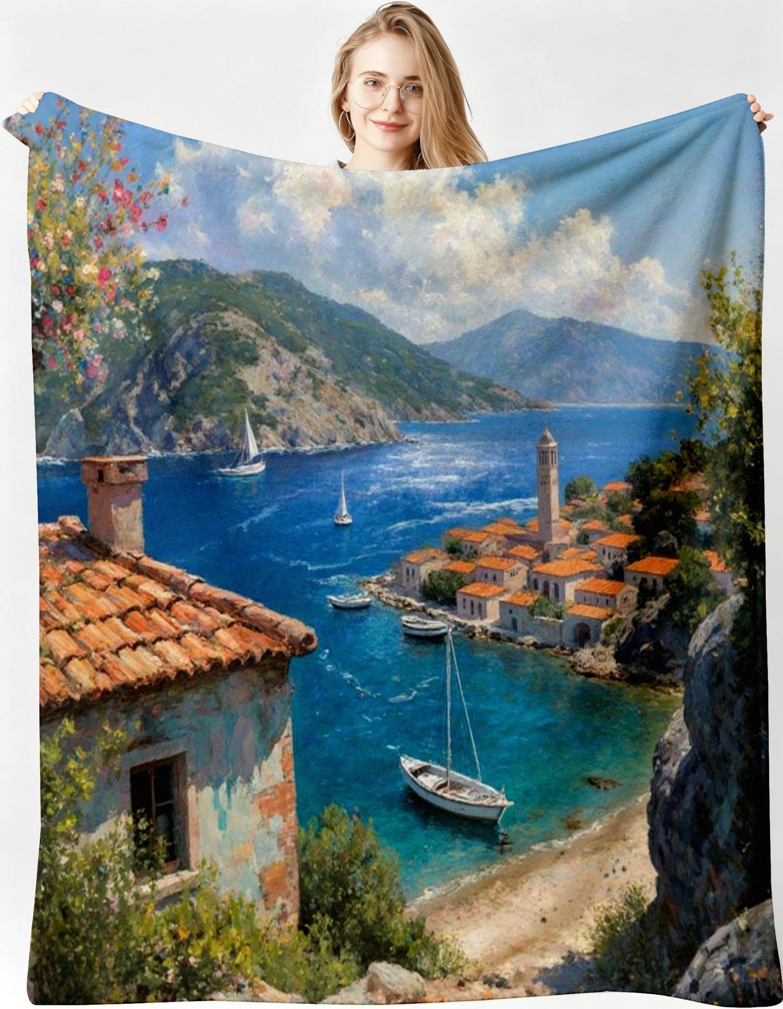 Manta 220x240 cm Girasol Franela Polar para Cama 135/150-A329