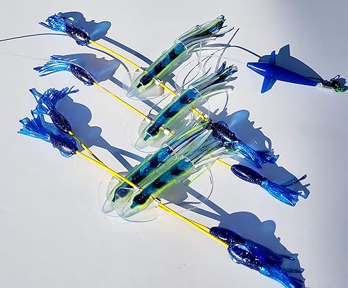 Miniatura 7 de SquidNation Billfish Edition Longtail Flippy Floppy Pakula Edition Marlin & Atún Teaser - Cadena de margaritas