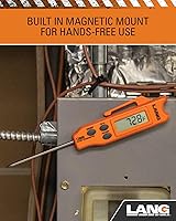 Vista 5 de Lang Tools 13800 Termómetro Digital de Bolsillo, Negro