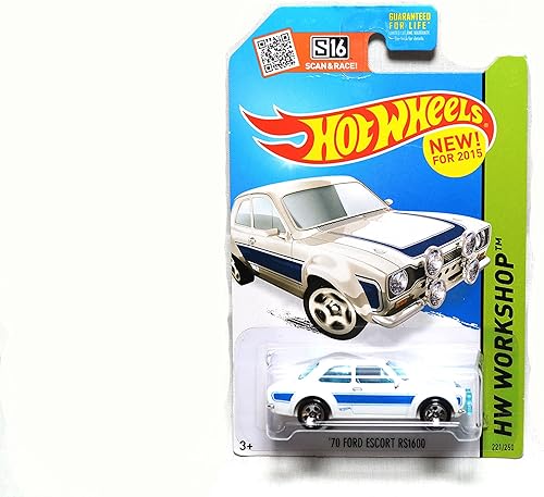 Hot Wheels, 2015 Ford Escort HW Taller, '70 RS1600 [Blanco] Die-Cast Vehicle # 221/250