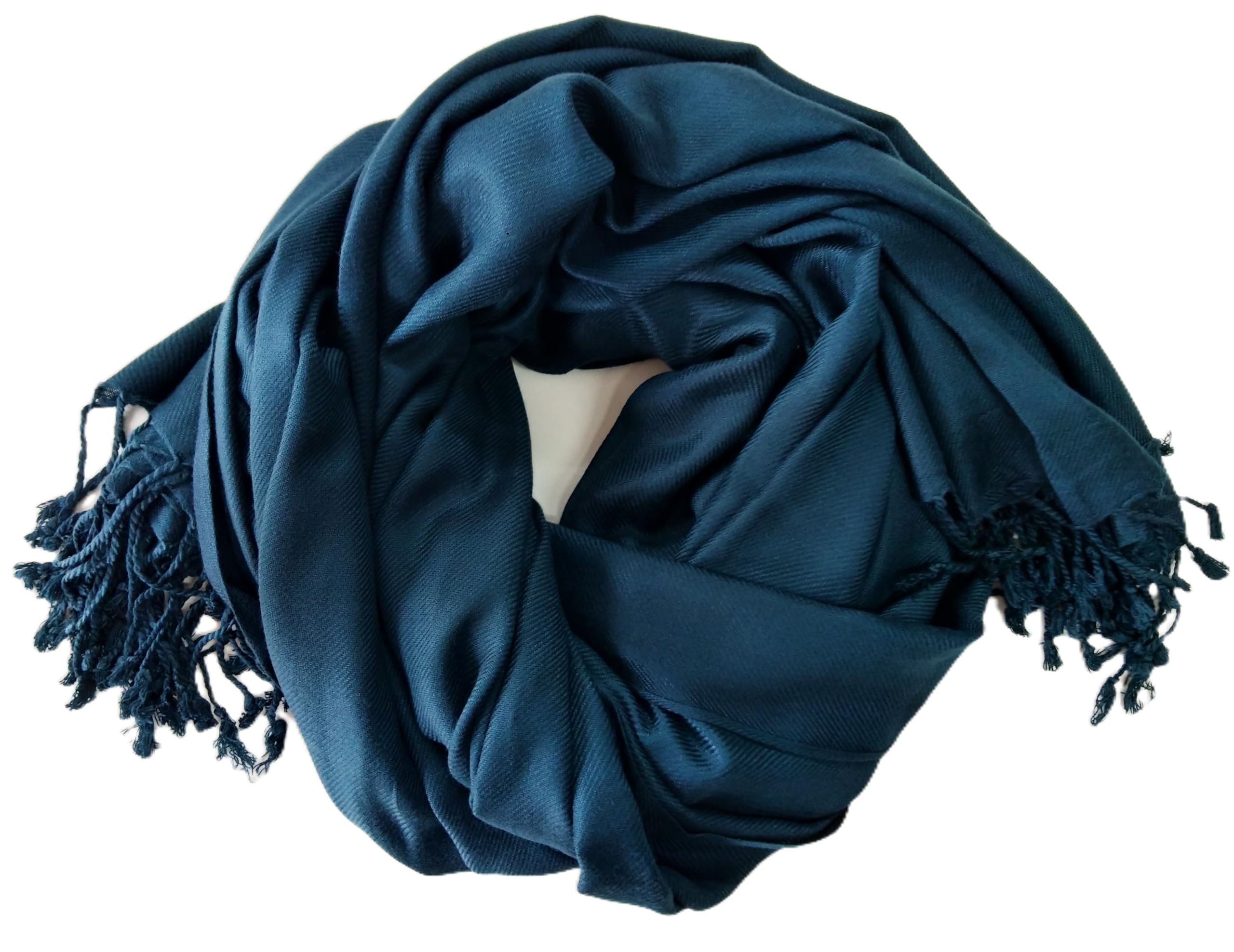 jvnine Twill Weave Viscose Plain Pashmina Shawl (Stole, Scarves) 100x200 cm with Fringes.-picture-45